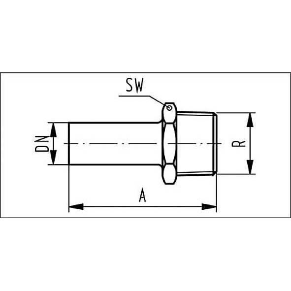 691280G281 SANHA 91280G пресс-фит. нерж.сталь, резьб.соед. НПр-НР 28ax1 мм  - Вид №1