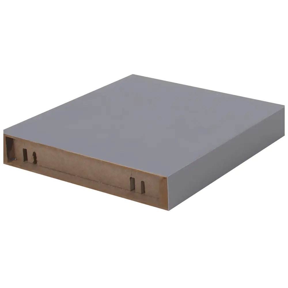 Полка мебельная прямая 23x23.5x3.8 см МДФ цвет серый 81898855 STLM-2004077 SPACEO  - Вид №1