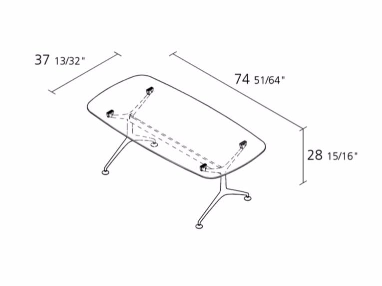 Деревянный шпон овальный стол Alias Frametable ARCH-00020593 - Вид №1