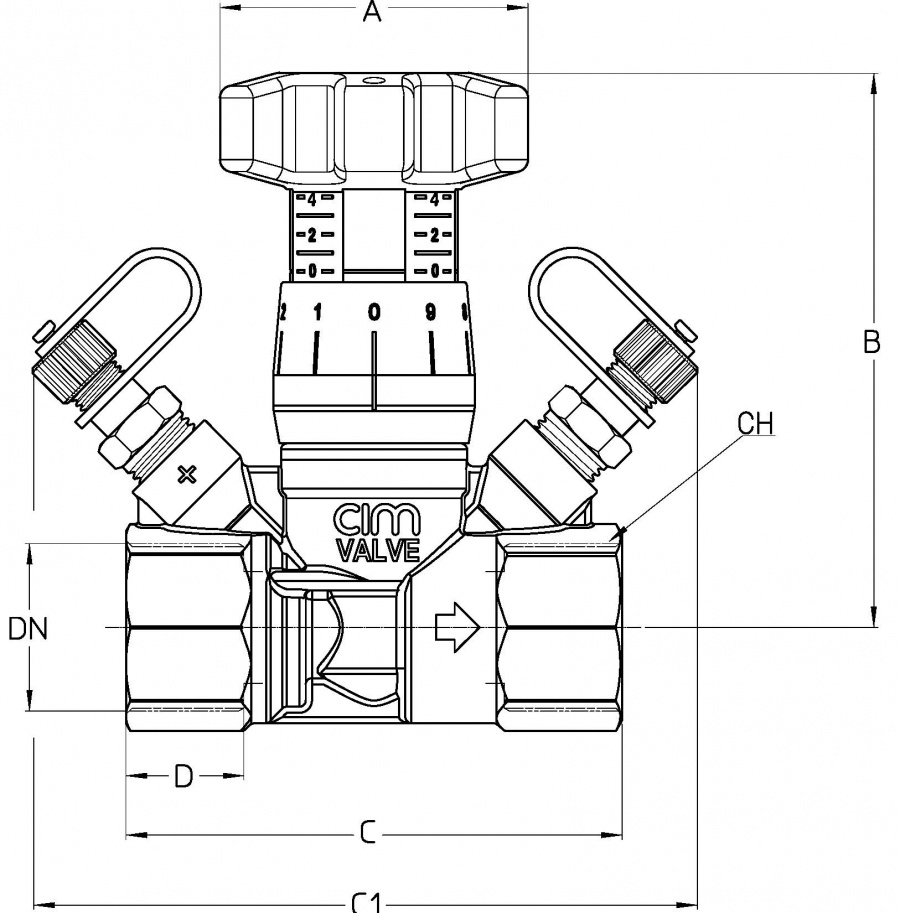 CIMBERIO CIM 787OT Клапан балансировочный ручной CIM 787OT  - Вид №1