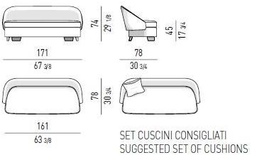 Minotti 2-х местный диван Lawson sun-id-1427849 - Вид №3
