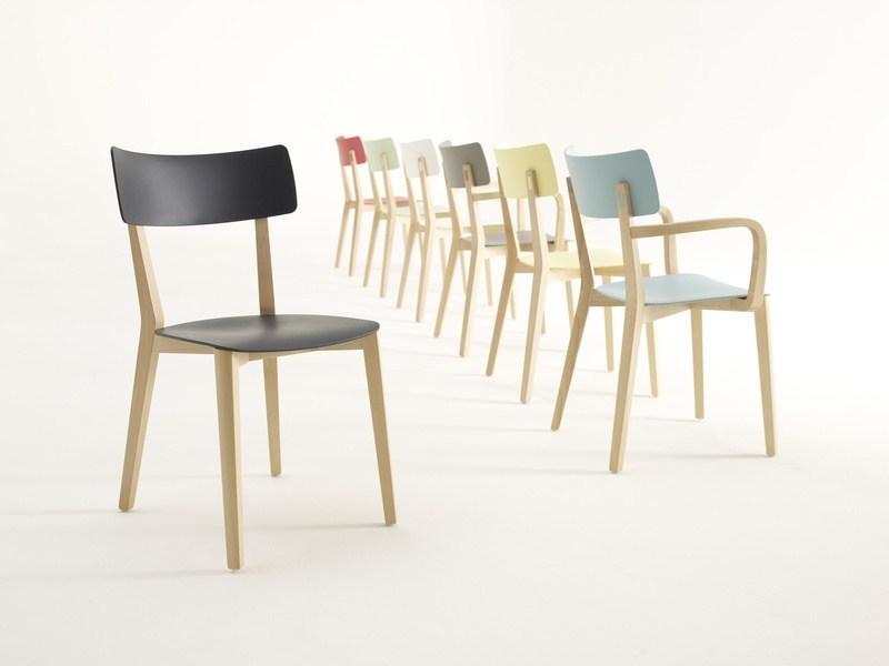 Brunner Лакированный стул из ламинированного дерева Due sun-id-1472612 - Вид №1