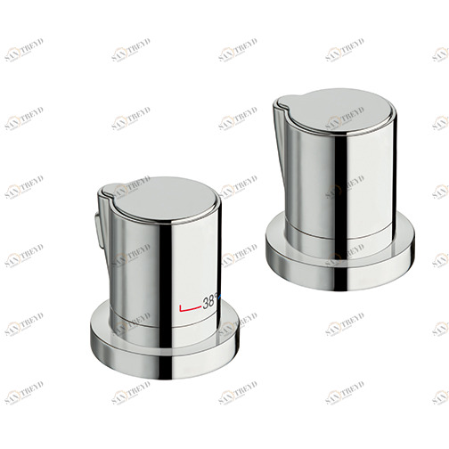 CRIXE143 Смеситель для ванны с термостатом, установленный на террасе, с переключателем на 3 выхода и ручкой из ABS Cristina Rubinetterie 