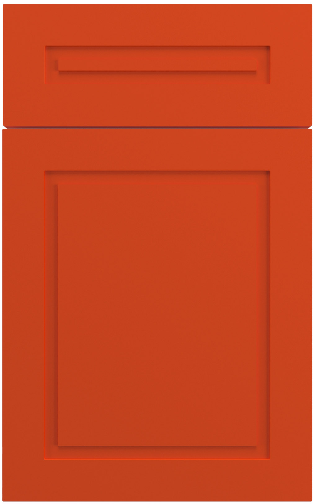 Фасады для кухни Модерн Фрезеровка «Ла Дефанс» Оранжевый глянец №185 SIDAK SIST3713-9856