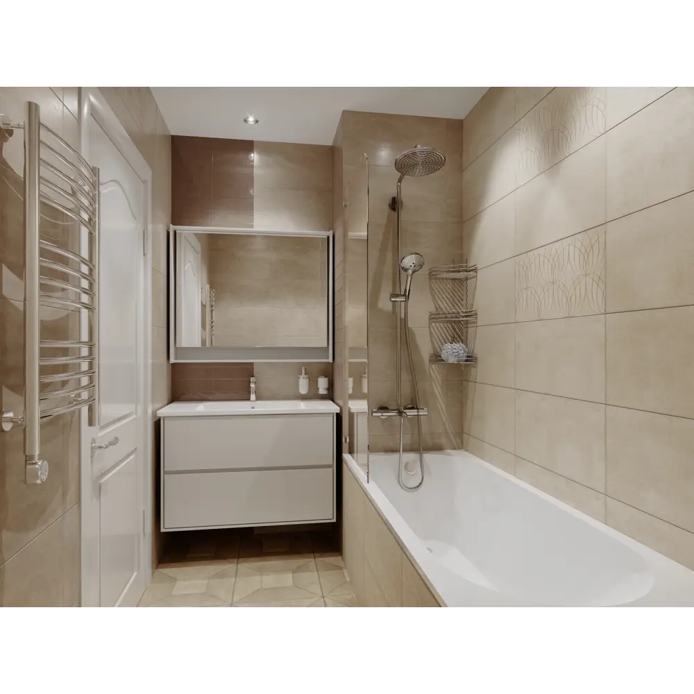 Плитка напольная Loft «Деко» 42x42 см 1.41 м2 цвет бежевый BELANI STLM-2160353 - Вид №4