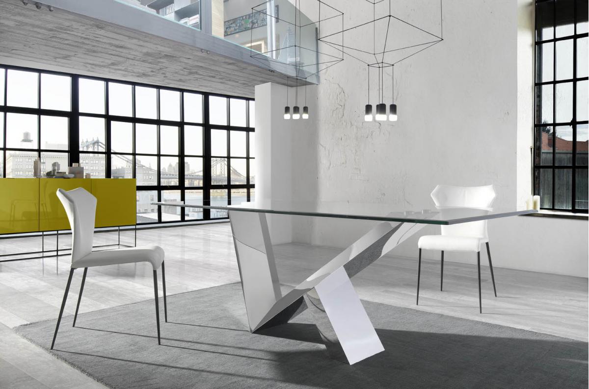 063127 Стол обеденный CT998 стеклянный прямоугольный 200см Angel Cerda 