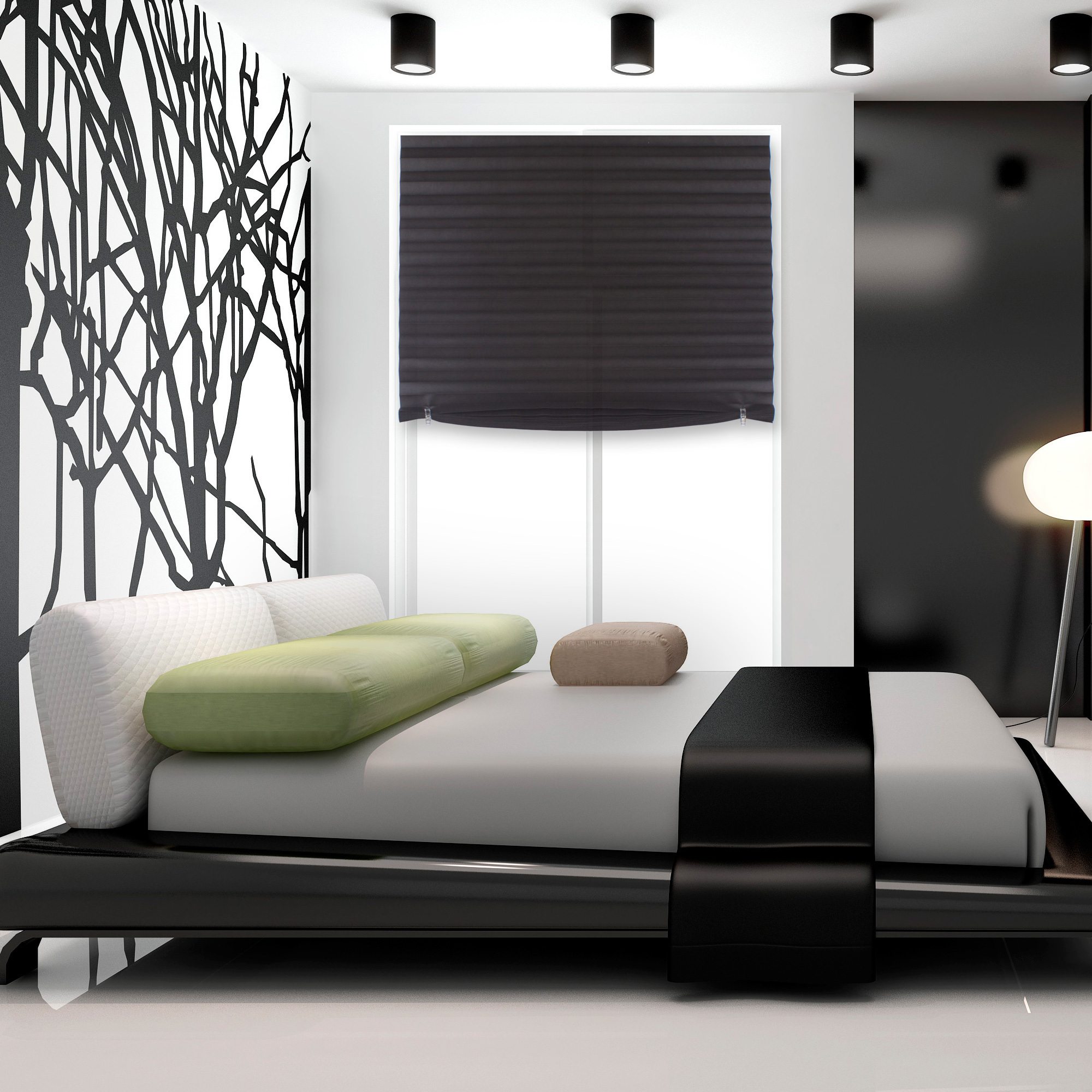 87557170 Жалюзи плиссе LY-PB03 90x190 см текстиль черные STLM-0074474 Santreyd  - Вид №6