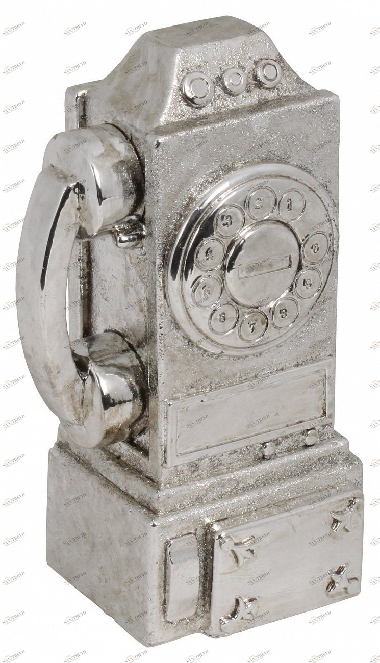 Статуэтка серебристая Telephone TO4ROOMS  212624 Серебро 