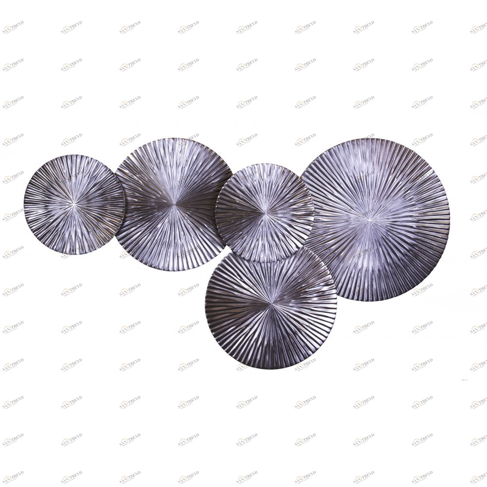 Панно на стену из дерева на inflow silver 130*85см. EVENHOME ДИЗАЙНЕРСКИЕ 129704 Серебряный 