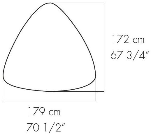 Bralco Стол для совещаний треугольной формы из экокожи Rail sun-id-1456987 - Вид №2