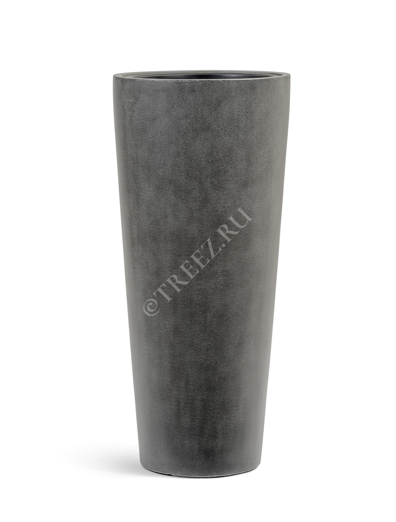 41.3319-02-020-GR-61 Кашпо  Effectory - серия Beton - Высокий конус - Тёмно-серый бетон Цветочная коллекция  - Вид №2