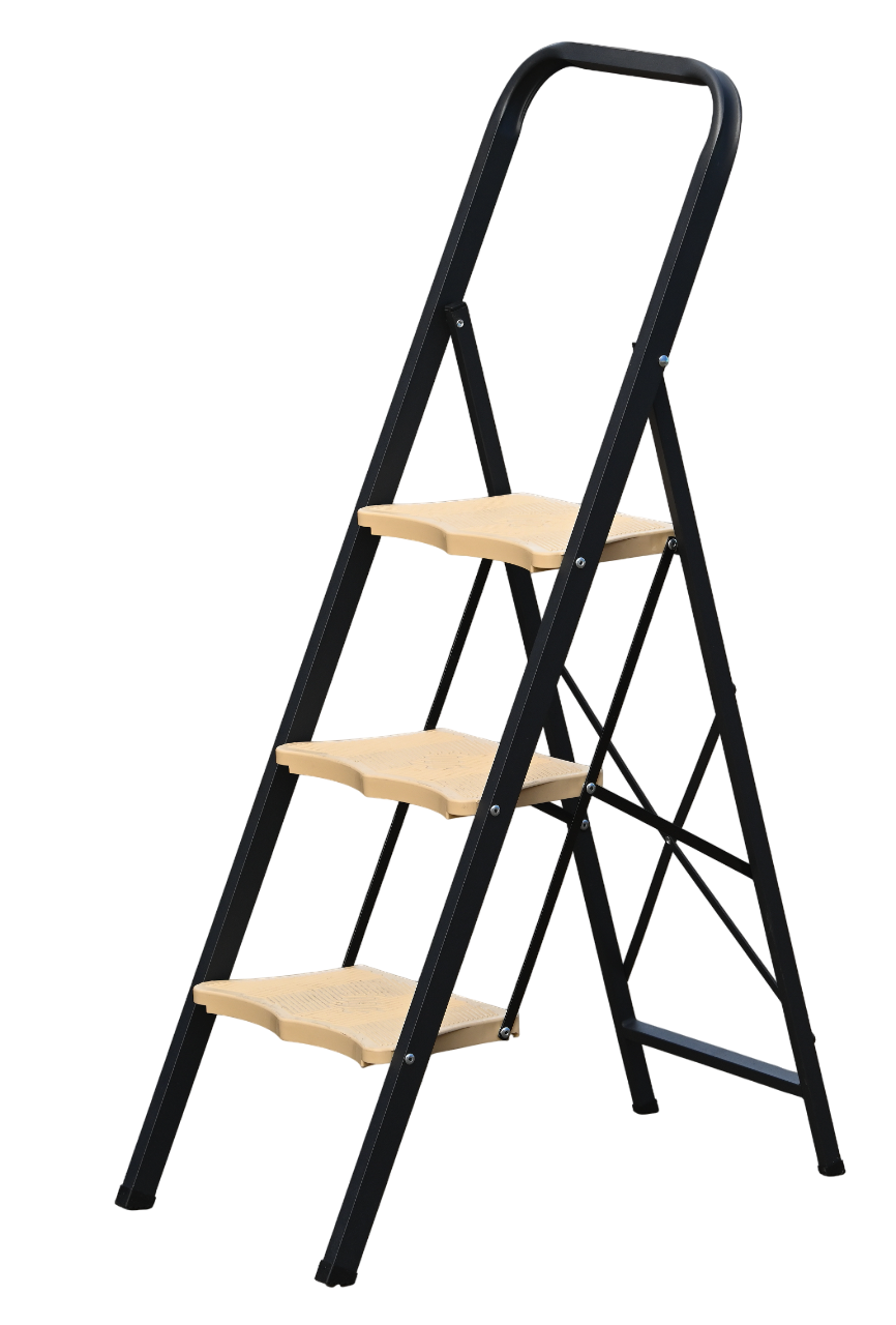 Стремянка c широкими пластиковыми ступенями MKP 803 ALUMET  - Вид №1