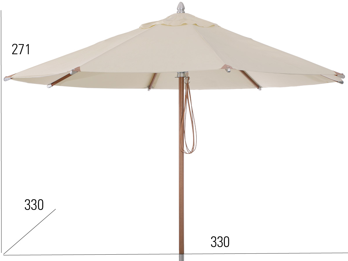 66.00.0038 Зонт Sunrise ∅ 3,3 м - uni natural Mbm - Вид №3
