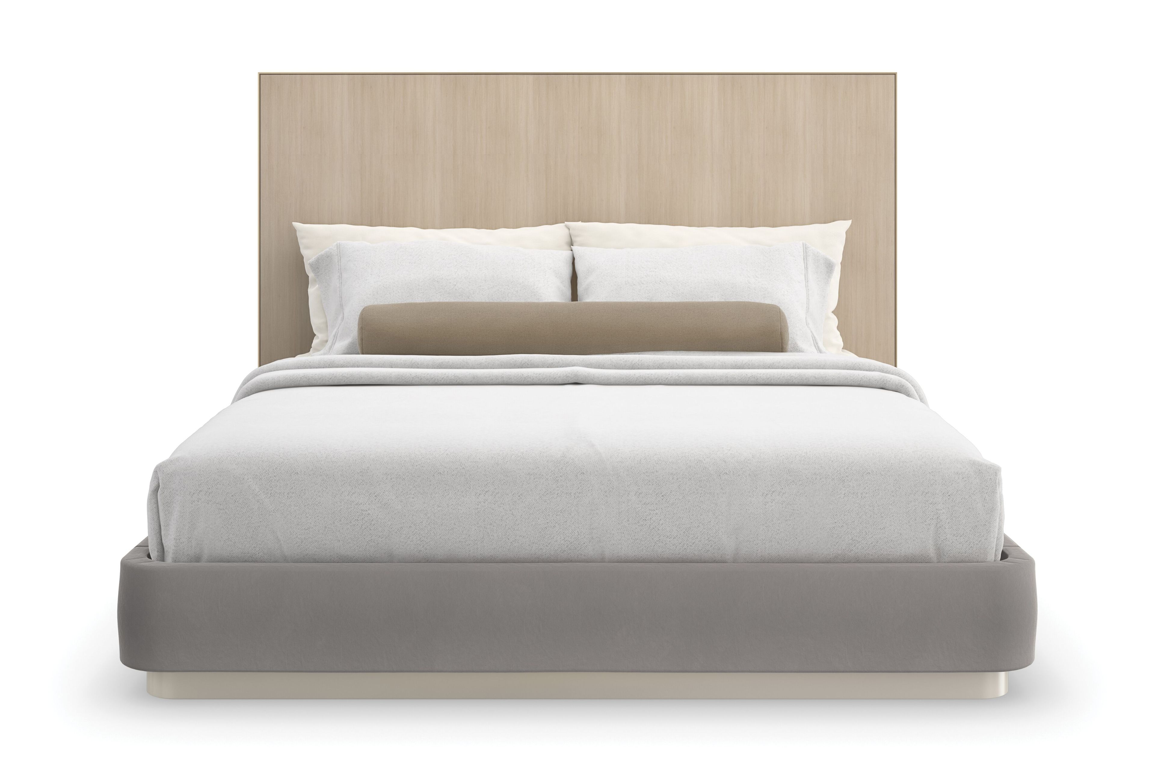 Двуспальная кровать из дерева и ткани с высоким изголовьем Caracole DREAM CHASER ARCH-00151391 - Вид №4