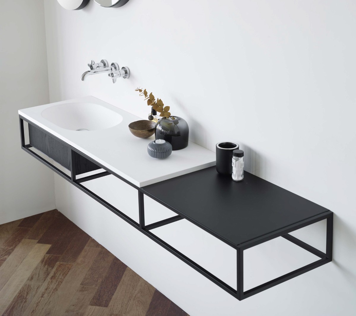 COMP-gl1-ss Напольная раковина стоящая прямоугольная Ex.T Frame - Вид №11