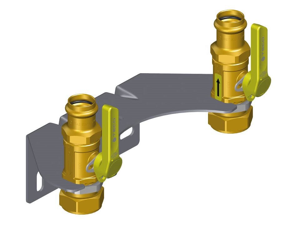 Комплект с двумя прессовыми клапанами G-Press® для газового счетчика bitubo TECO KM3 ARCH-00136333 - Вид №1