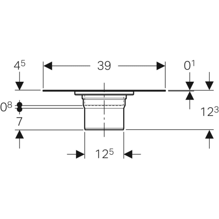 GEBERIT 388.101.00.1 Фланец Geberit для трапов 13 х 13 см  - Вид №2