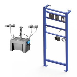 85814 Комплект 4 шт. автоматических нержавеющих настенных дозаторов мыла, центральный 6 л бачок для мыла, включая монтажную раму SLR 24, 230 В SANELA