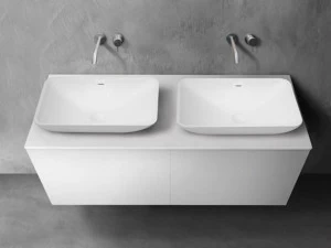 Blu Bathworks® Двойная столешница для умывальника синего цвета ∙ Stone ™ 1400 Sac1400