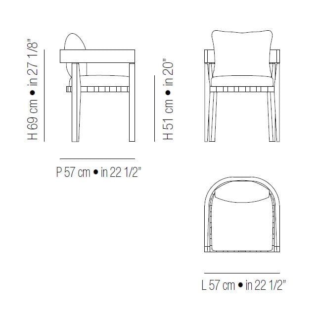 Садовый стул с каркасом iroko Braid Feeling ARCH-00006104 - Вид №2
