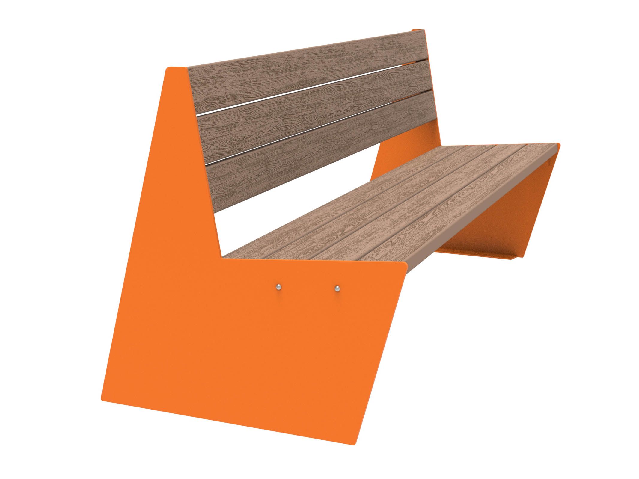 Скамья WPC со спинкой Lazzari Sharp ARCH-00095832 - Вид №1