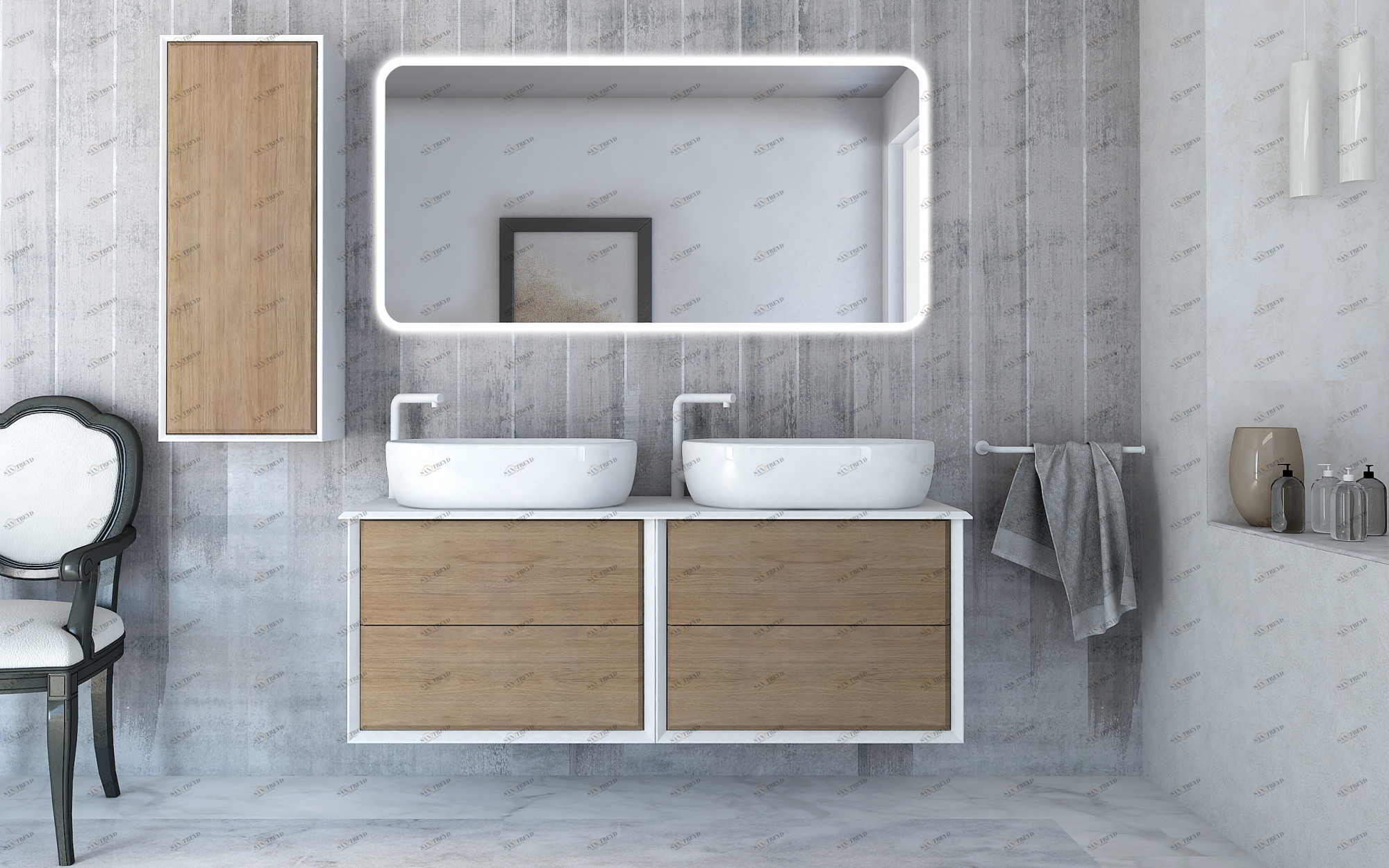 Мебель для ванной CEZARES BELLAGIO 140 Rovere Tabacco