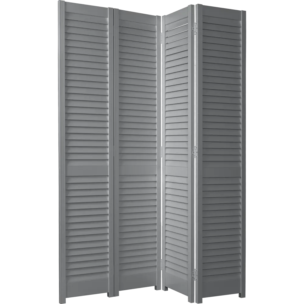 Ширма-перегородка РСП с жалюзийными створками ПВХ серого цвета 1.6x1.6 м 83577904 STLM-0042073