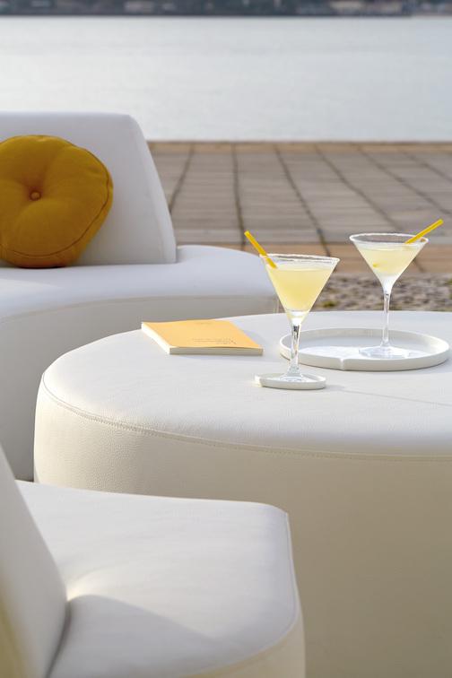 MNST1307 Подставка для ног Moon Island 52 морской текстиль песок Manutti Poufs  - Вид №5