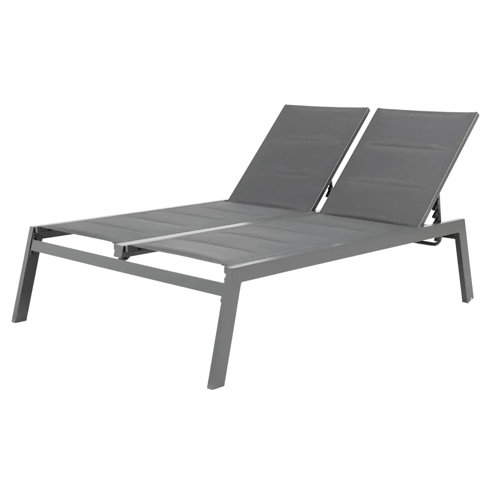 Шезлонг Naterial Isboa 128x43x203 см алюминий/полиэстер серый STLM-2043302 - Вид №1