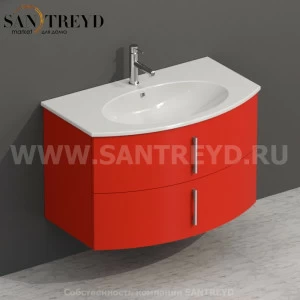 MDMC80Y149 Тумба с двумя ящиками 78 см красная Globo 4ALL Италия