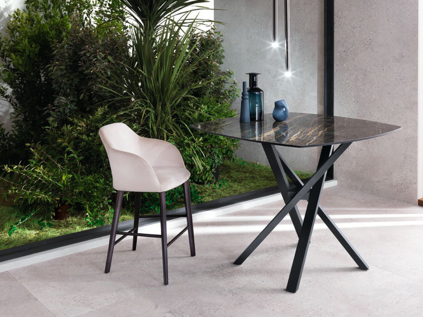 Высокий фиксированный стол с керамической столешницей RIFLESSI Шанхай ARCH-00105552 - Вид №1