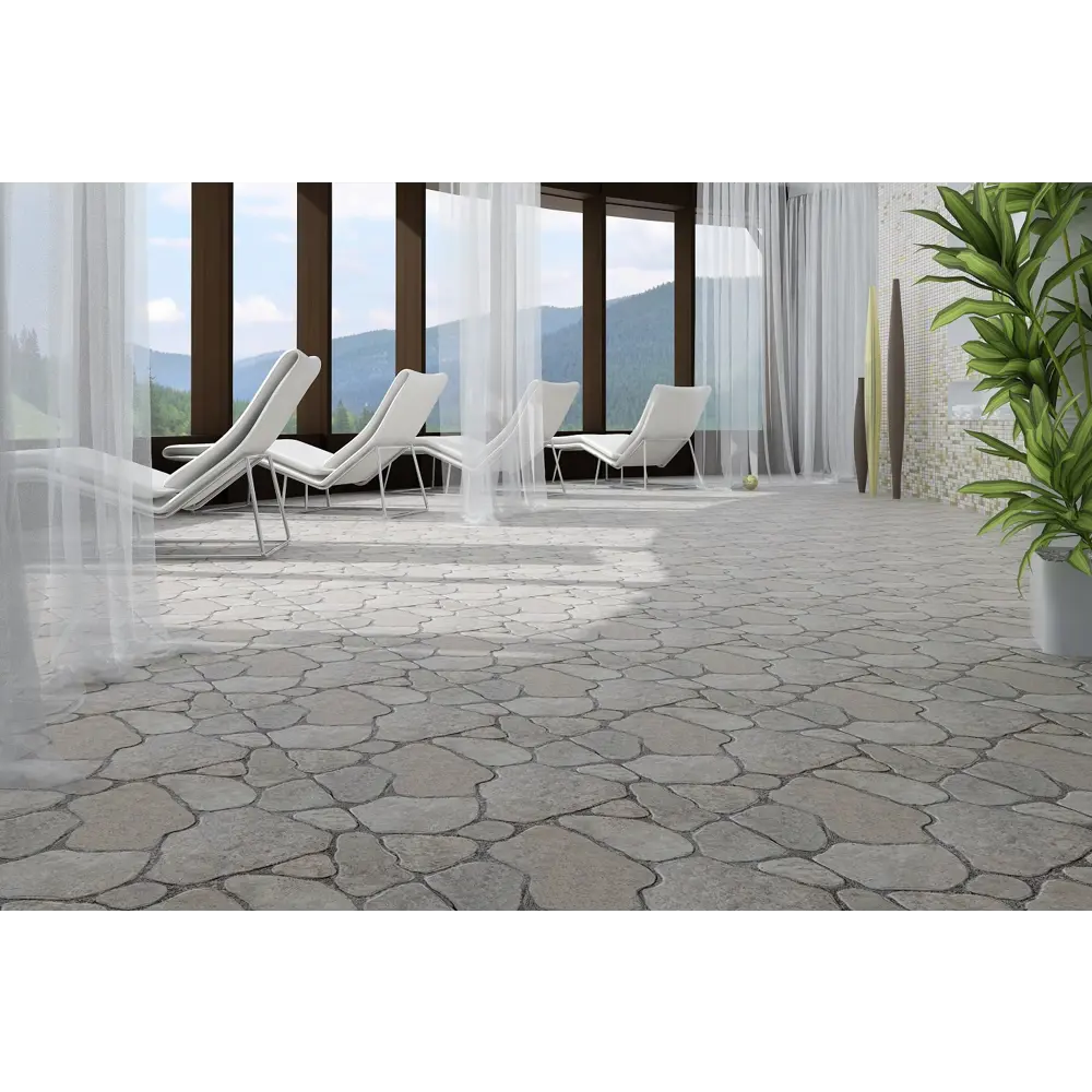 Керамогранит Patio 45x45 см 1.62 м² сатинированный цвет серый 83593387 STLM-2173381 Santreyd - Вид №3