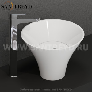 480201 Накладная раковина на столешницу  круглая Kerasan Deco