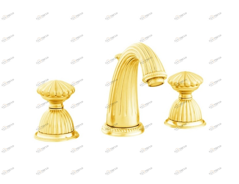 033401.C00.62 Набор для раковины с тремя отверстиями Сатин никель Mestre Artica