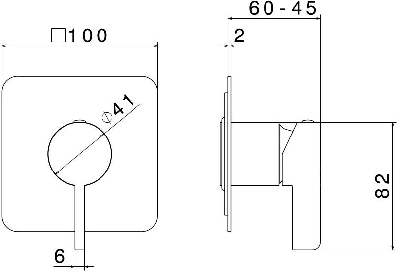 newform Смеситель для душа однорычажный Blink chic 71075e - 71175e - Вид №2