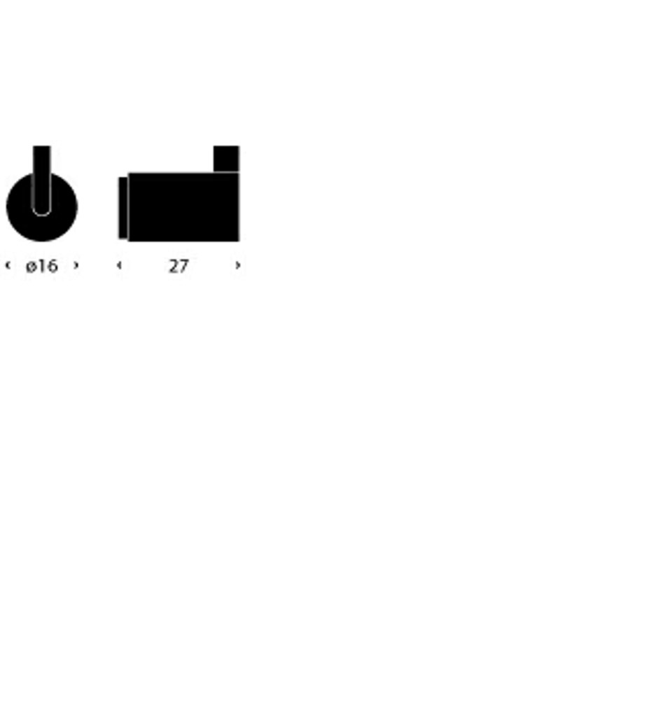 FROST Крючок 6 » 2 шт. чернить Нержавеющая сталь Черный N1901-1-B  - Вид №1
