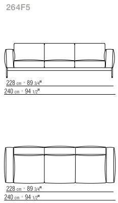 Flexform 3-х местный тканевый диван Romeo sun-id-1437467 - Вид №4