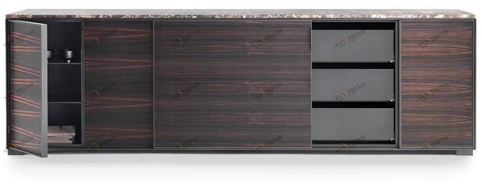 Flexform Комод деревянный с раздвижными дверцами sun-id-1484187