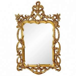 Зеркало настенное прямоугольное 123х76 см античное золото Floret Gold ART-ZERKALO ДИЗАЙНЕРСКИЕ 00-3884061 Зеркальный;золото