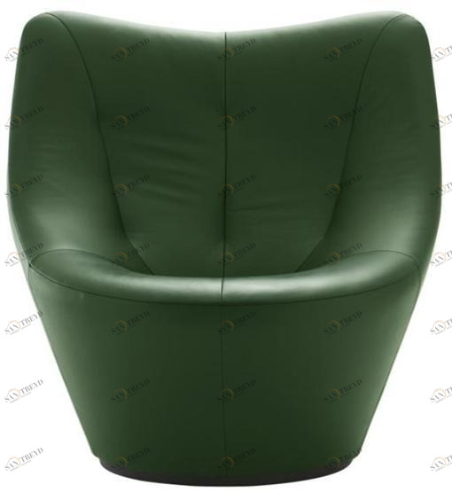 Ligne Roset Поворотное кожаное кресло Anda 12180255