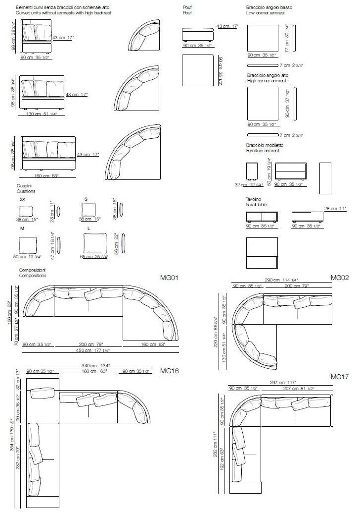 arflex 4-х местный тканевый диван Mangold sun-id-1354189 - Вид №3