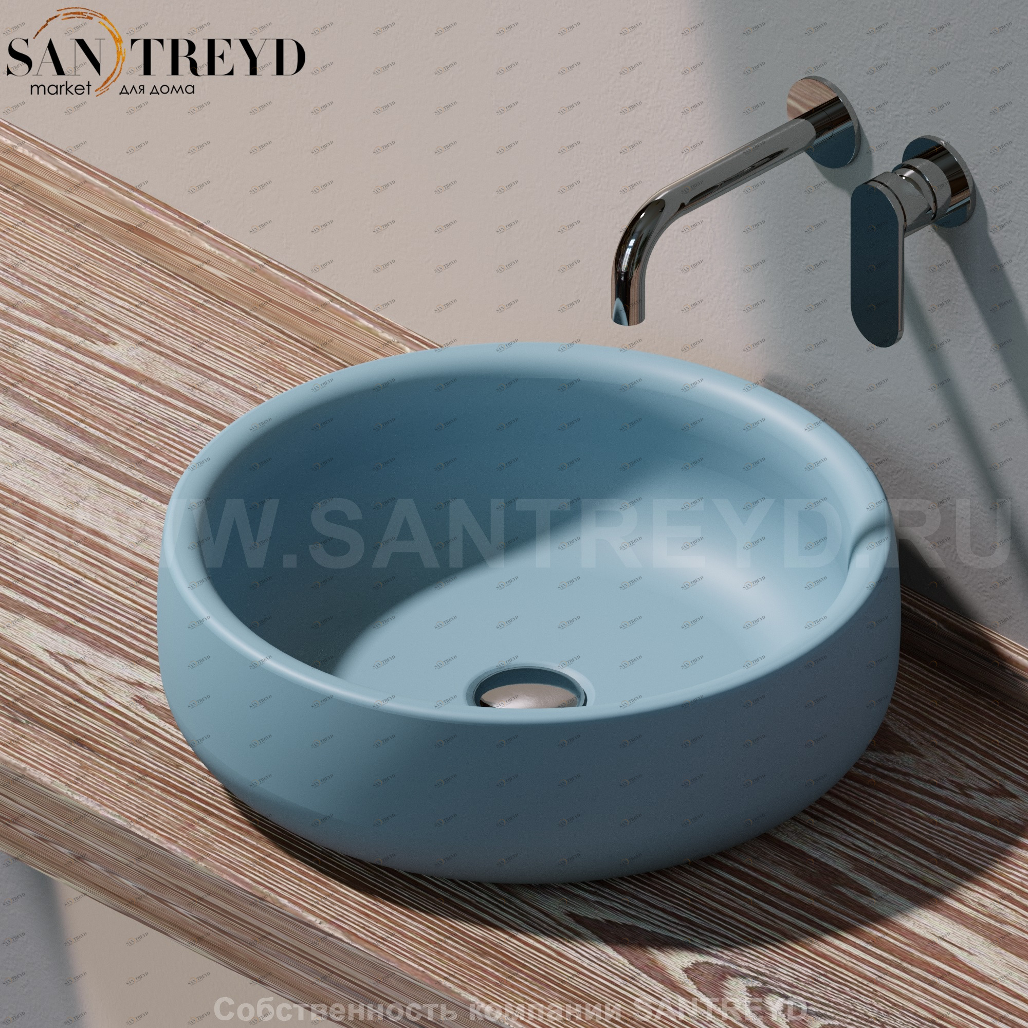 BN46A5014 Накладная раковина на столешницу  круглая Ceramica Flaminia Bonola