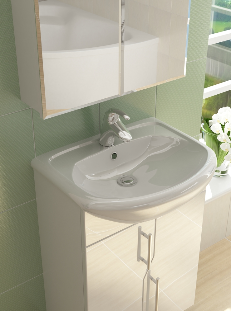 Тумба с раковиной Grand 550 (Уют)550⨉300⨉830 мм белый Santreyd sun-id-664493 - Вид №3