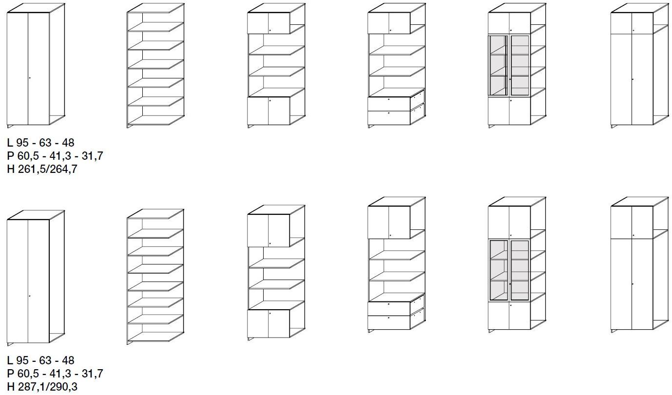 Citterio Высокий офисный шкаф с распашными дверцами sun-id-1346369 - Вид №3