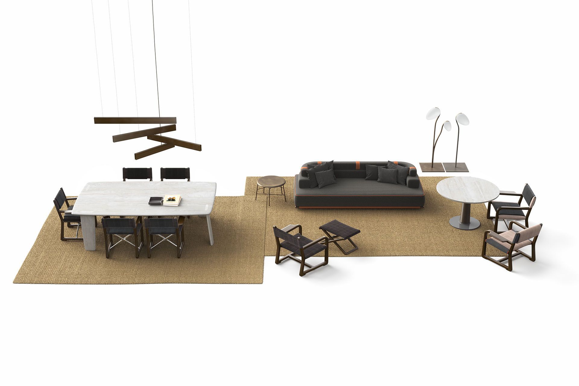 Мраморный круглый высокий садовый столик Exteta 10th ARCH-00057481 - Вид №11