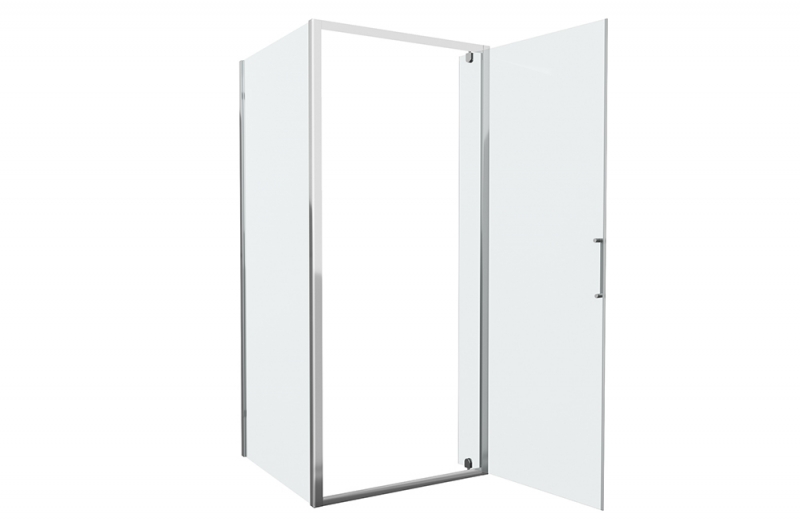 Душевое ограждение (без поддона), одна распашная дверь DROP BS090.2110A bravat - Вид №3