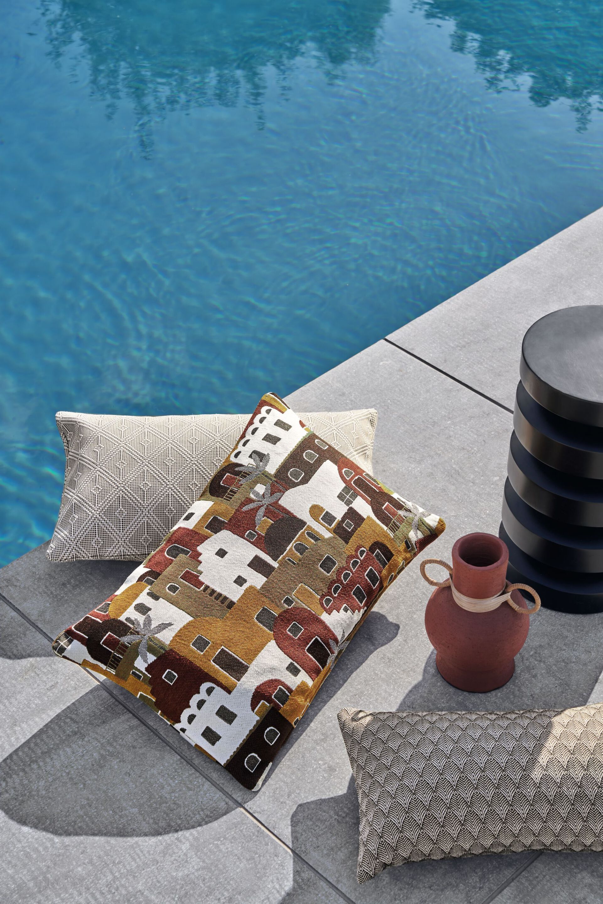 Моющаяся ткань для наружной ткани с графическим рисунком Casamance Amorgos ARCH-00108542 - Вид №5