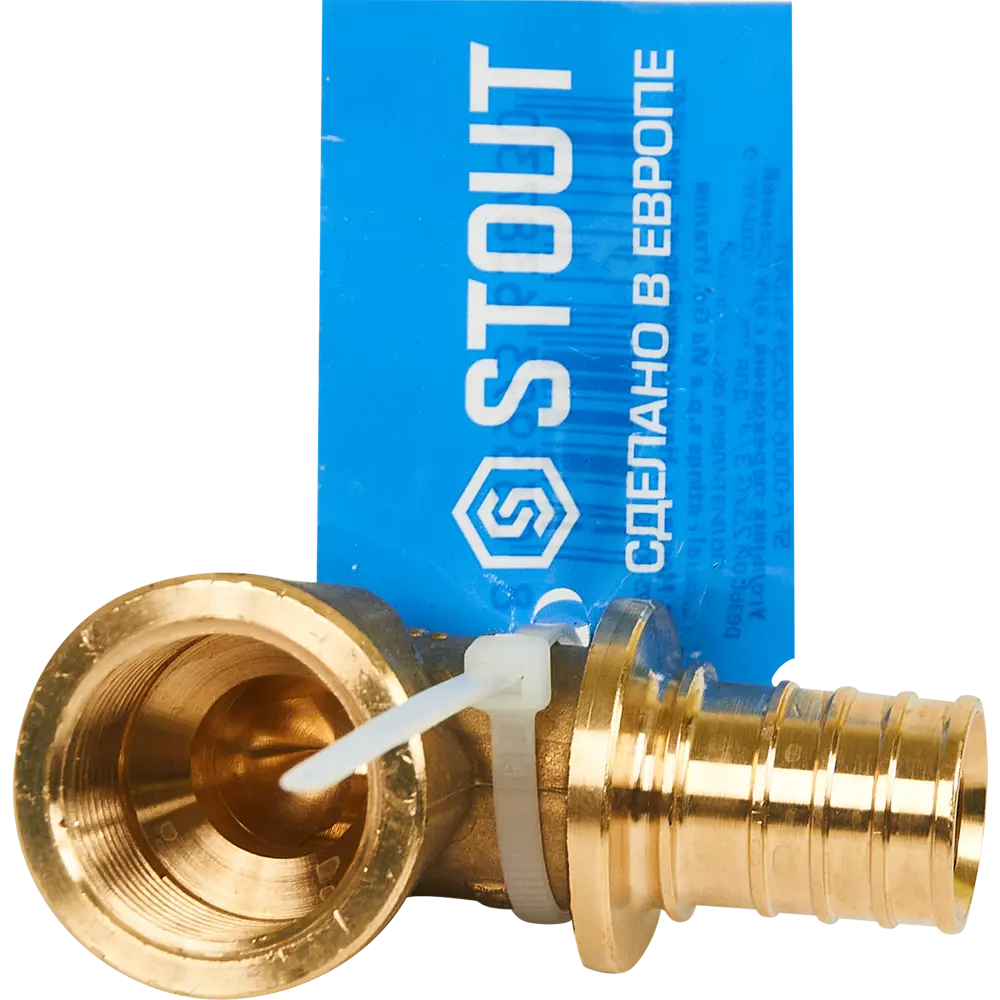 Угольник-переходник STOUT 90° для полиэтиленовых труб 3/4"x25 мм 82197824 STLM-0021716 - Вид №2