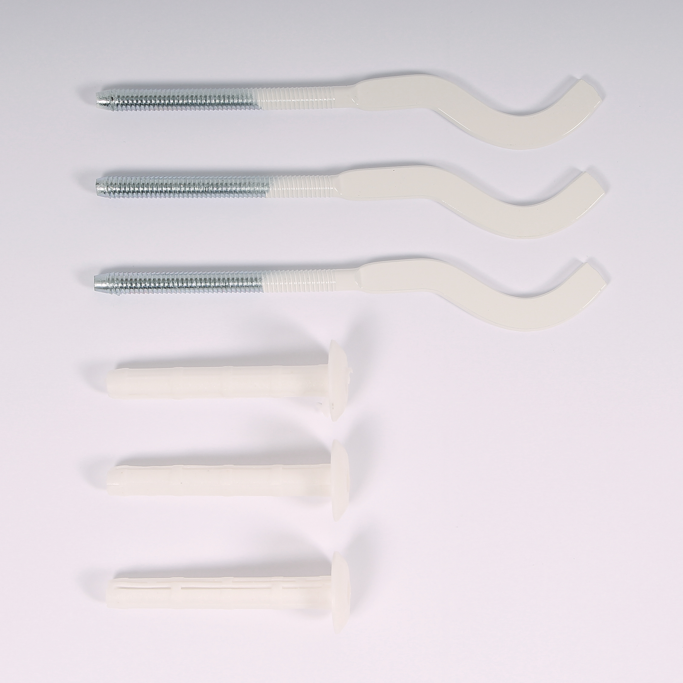 Комплект для подключения радиатора с плоскими штырьевыми кронштейнами (3 шт) с силиконовой прокладкой Torido 1"х3/4" RAL9010 TK34S1C3 - Вид №4