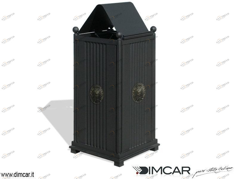 DIMCAR Урна для мусора металлическая с крышкой для улицы Elite sun-id-1454570